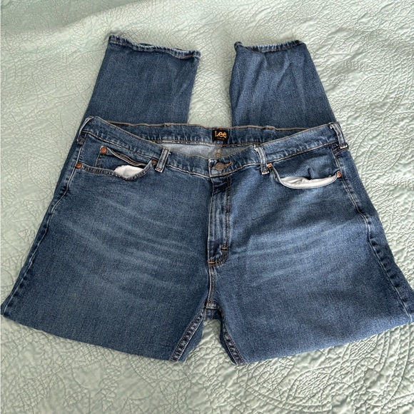 Men’s Lee slim Fit Straight Leg Blue Jeans - Picture 3 of 3